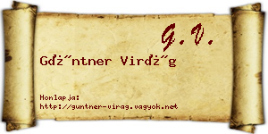 Güntner Virág névjegykártya